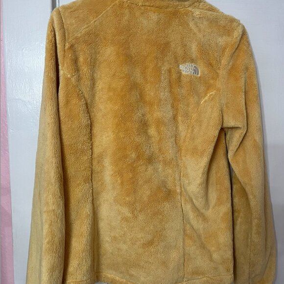 The North Face Women’s Size S/P Yellow Full Zip Fleece Sweater Top Mock Neck - Picture 4 of 7